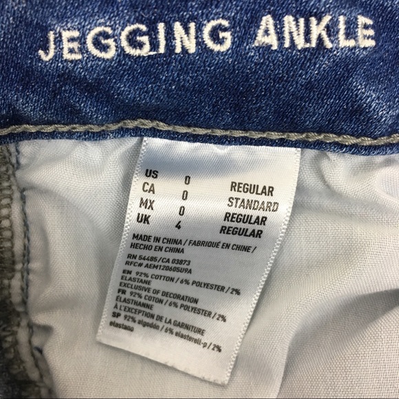 American Eagle Outfitters Jegging Ankle Jeans Sz 0 - Picture 8 of 8